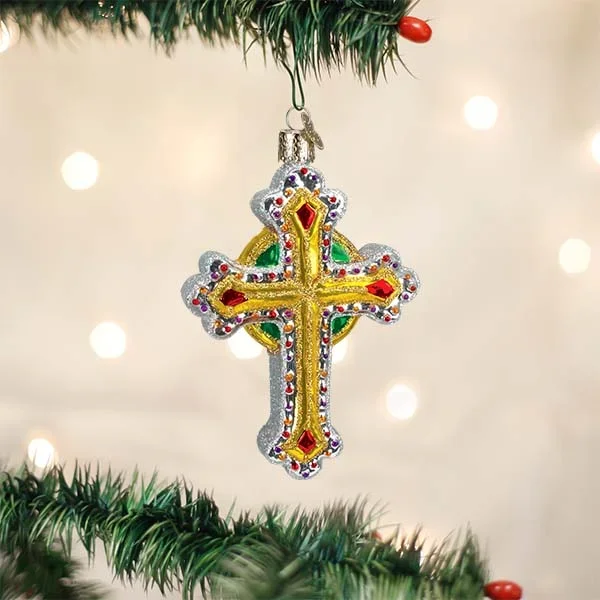 OWC Gold Jeweled Cross
