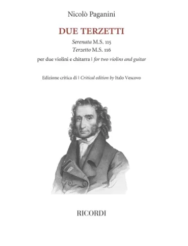 Paganini: Due Terzetti – Serenata 115, Terzetto 116 (two violins, guitar) Ricordi