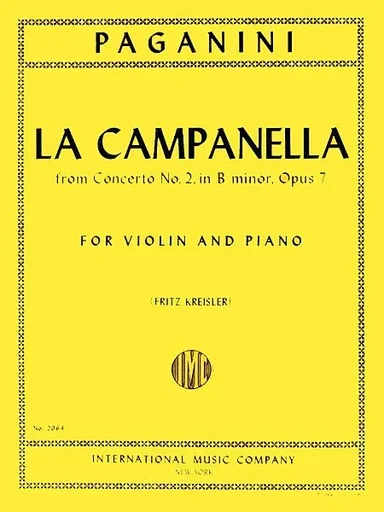 Paganini (Kreisler): La Campanella-The Bell (violin & piano)
