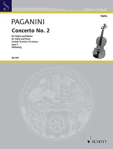 Paganini, N.: Concerto No.2 Op.7 in B minor (violin & piano)