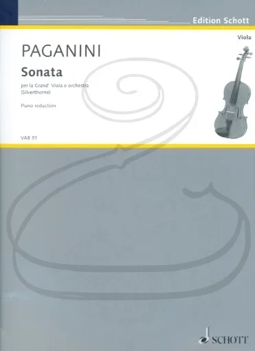 Paganini: Sonata for Grand Viola & Orchestra (viola & piano reduction) Schott
