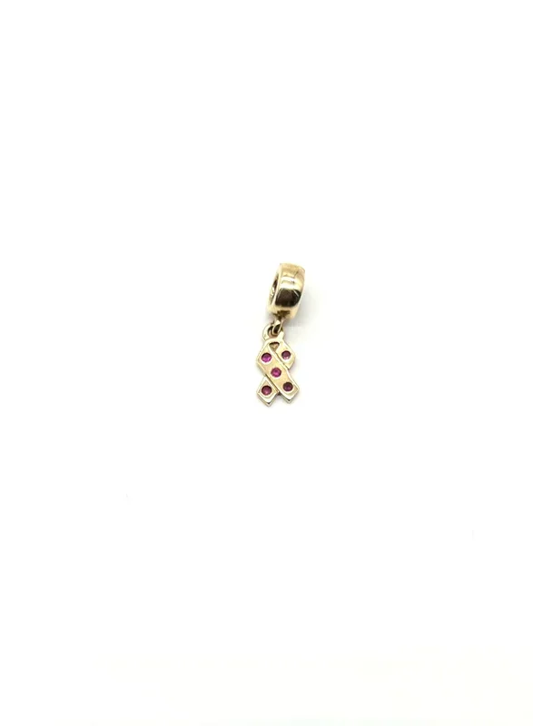 Pandora 14k Breast Cancer Awareness Ribbon Charm