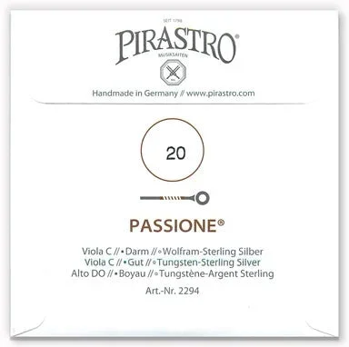 Passione Viola C String – Medium Gauge – 20PM (Tungsten-Silver-Wound Gut)