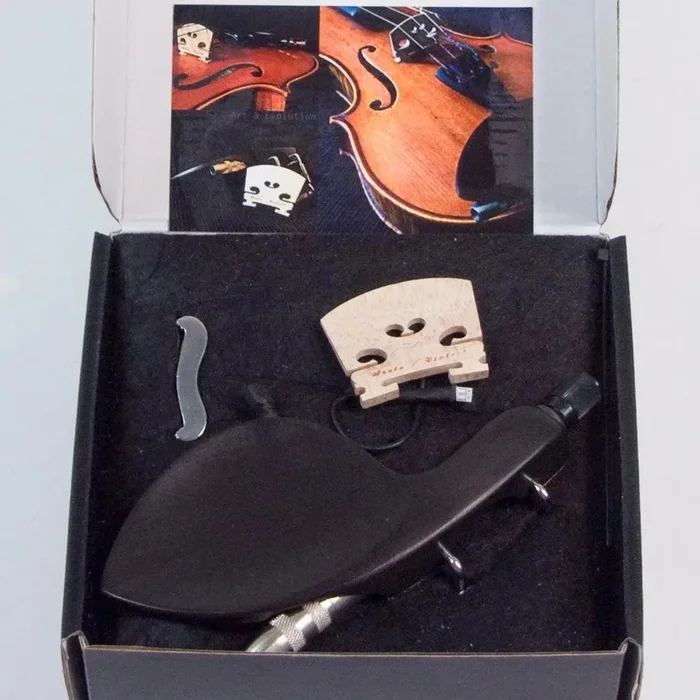 Pastilla ISI Aceto/Violect Deluxe para violín con control de volumen y conector de 1/4 de pulgada en mentonera