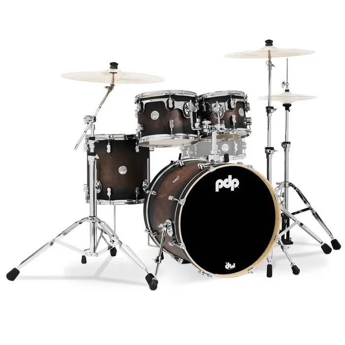 PDP Concept Maple 4-piece Shell Pack with 20 inch Kick – Charcoal Burst Lacquer