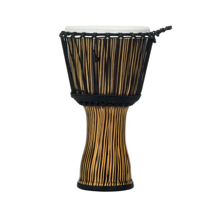 Pearl 10″ Synthetic Shell Djembe Rope Tuned – Zebra Grass
