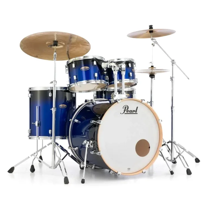 Pearl 22″ Decade Maple 5-Piece Drum Kit Package with Zildjian Cymbals (S Series) & Hardware – Kobalt Blue Fade