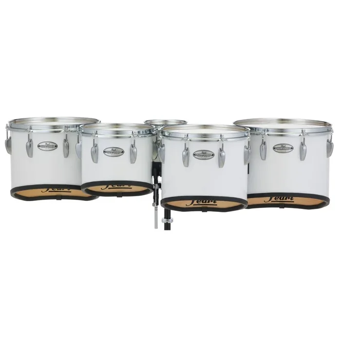 Pearl 6+10+12+13+14 Championship Maple Marching Tom Set Pure White
