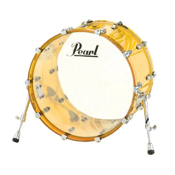 Pearl Crystal Beat Acrylic Bass Drum 22×16 Tangerine Glass