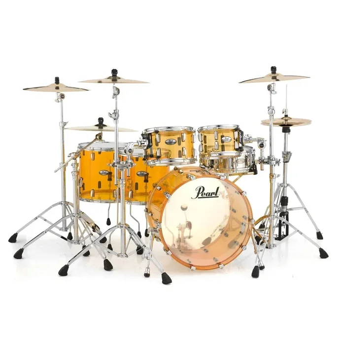 Pearl Crystal Beat Acrylic Drum Set 22/10/12/14/16 Tangerine Glass