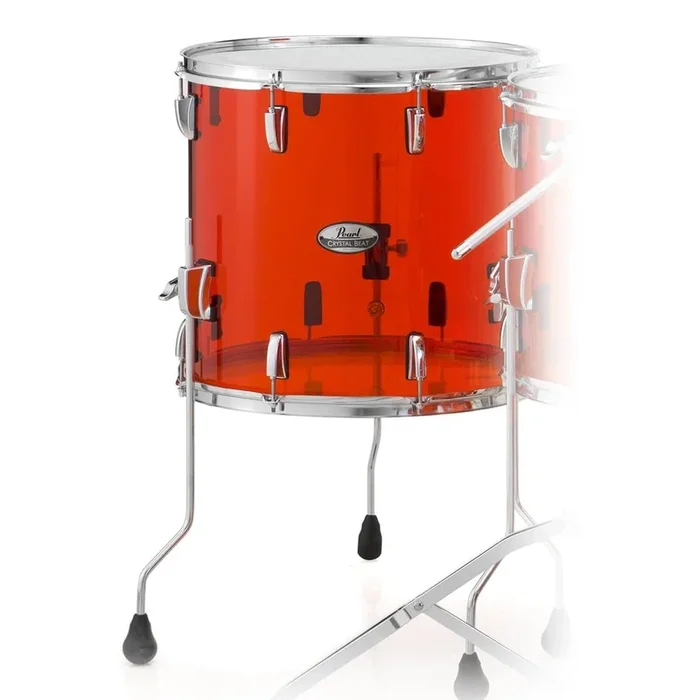 Pearl Crystal Beat Acrylic Floor Tom 16×15 Ruby Red