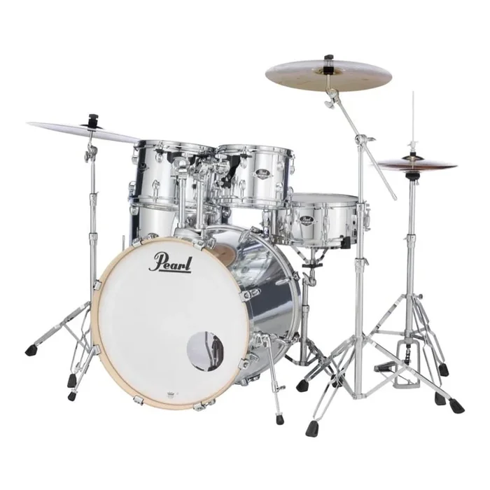 Pearl Export EXX725S 5pc Drum Set Mirror Chrome w/Hardware