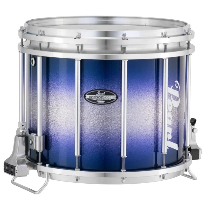 Pearl Marching Percussion: 13X11 Maple Carboncore Ffx Marching Snare Drum, w/R Ring #960 Blue Silver Burst