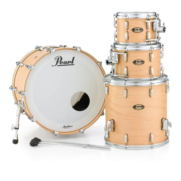 Pearl Masters Maple/Gum 4pc Drum Set Hand Rubbed Natural Finish