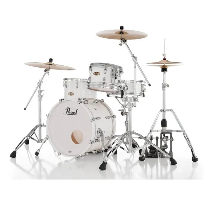 Pearl Masters Maple Pure 3pc Drum Set 20/12/14 w/L-Bracket R2 Mounts Arctic White