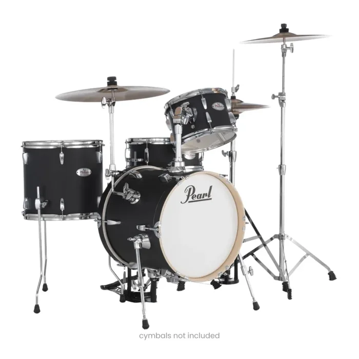 Pearl Midtown Series MT564C752 4-piece Drum Set with Hardware – Matte Black
