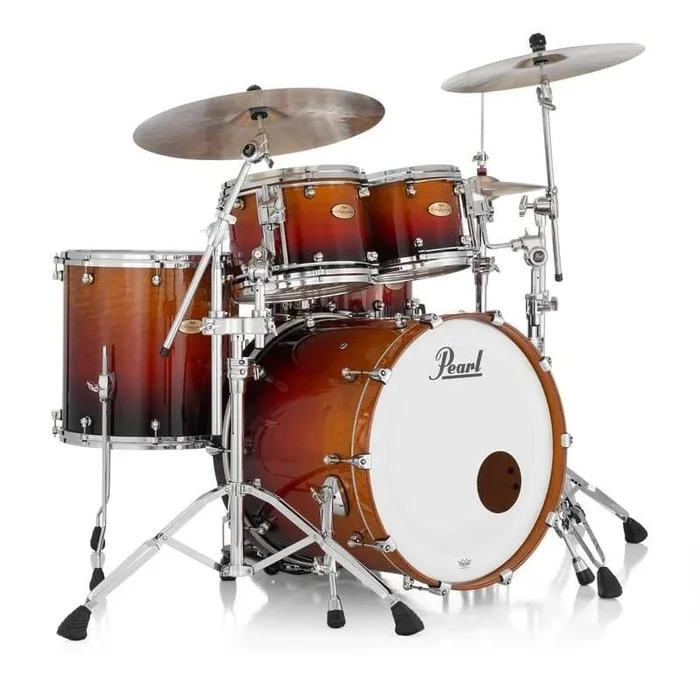 Pearl Reference One 4pc Drum Set w/22x18BD w/L-Bracket R2 Mounts Cherry Amber Fade