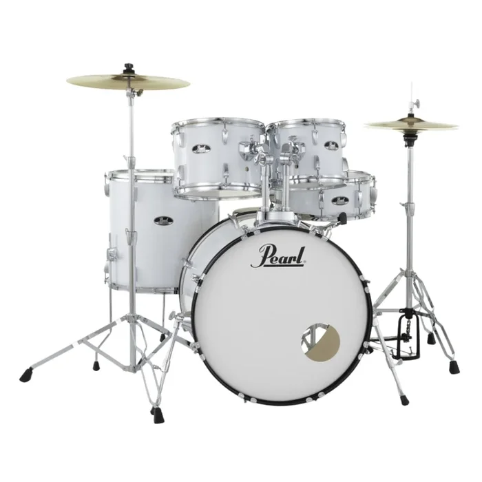 Pearl Roadshow 22″ 5pc Drum Kit Package with Cymbals – Pure White