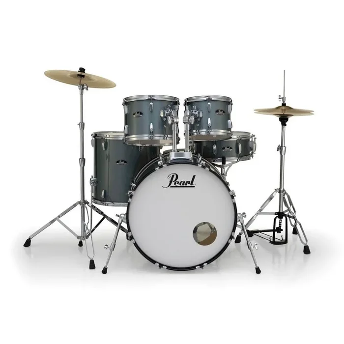 Pearl Roadshow Complete 5pc Drum Set Charcoal Metallic