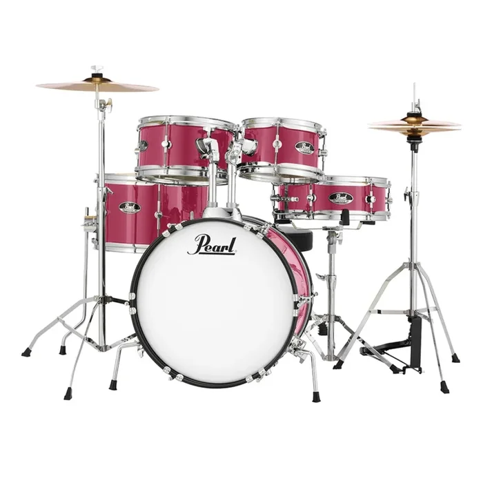Pearl Roadshow Junior 5pc Drum Kit with Hardware – Pink Metallic