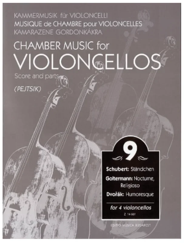 Pejtsik, Arpad: Chamber Music for Violoncellos Vol.9 (4 cellos), Edito Musica Budapest