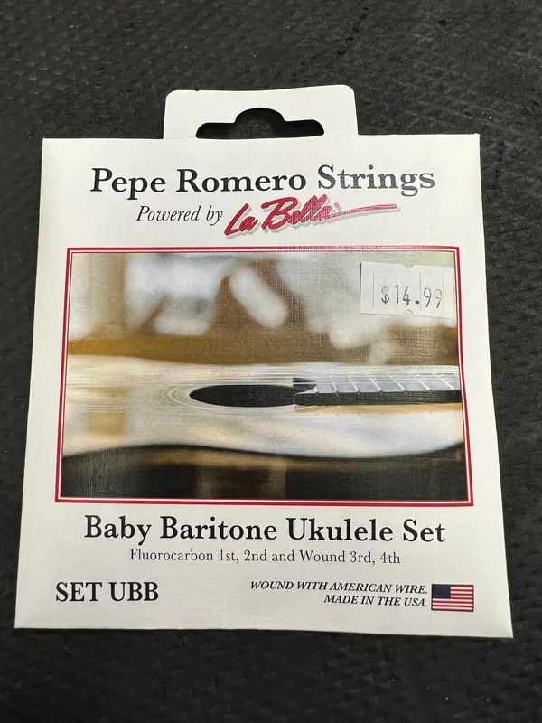 Pepe Romero Fluorocarbon Baby Baritone Ukulele Strings – Tenor to Baritone Conversion – UBB