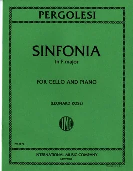 Pergolesi, G.B.: Sinfonia in F major (cello & piano)