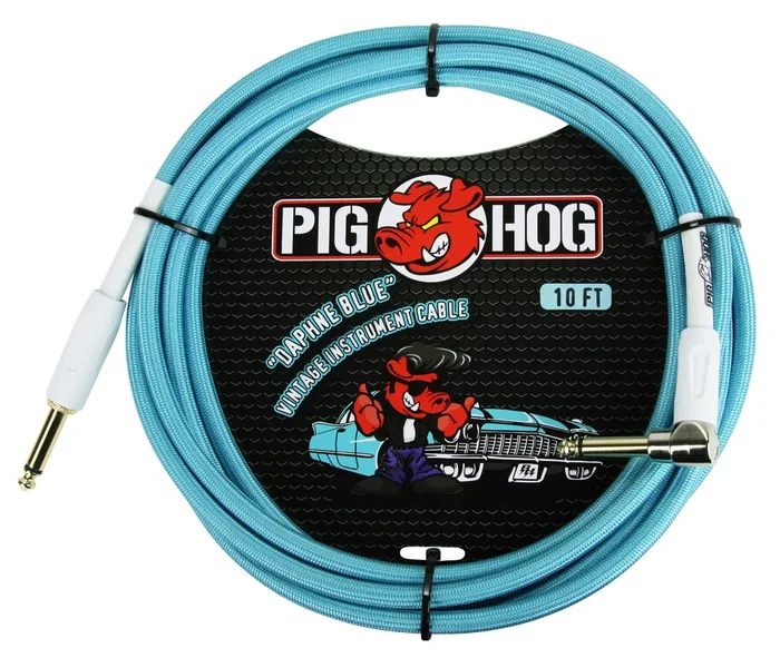 Pighog Instrument Cable, Daphne Blue