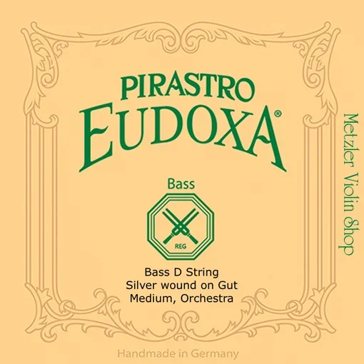 Pirastro EUDOXA bass D string, silver wound on gut