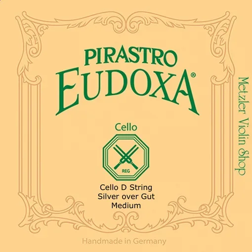 Pirastro EUDOXA cello D string, silver/aluminum on gut