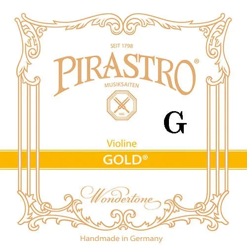 Pirastro GOLD violin G string, gut/silver, medium