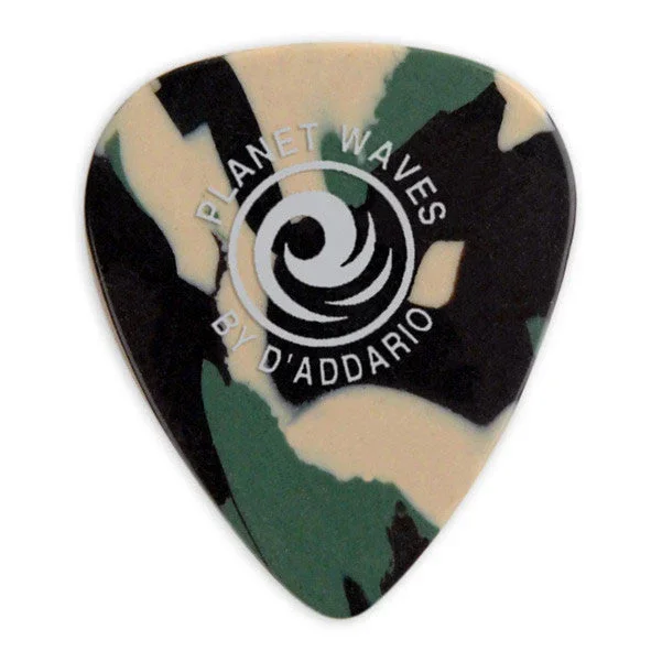 Planet Waves 1CCF4 Camouflage Celluloid Guitar Picks Medium, 10-Pack