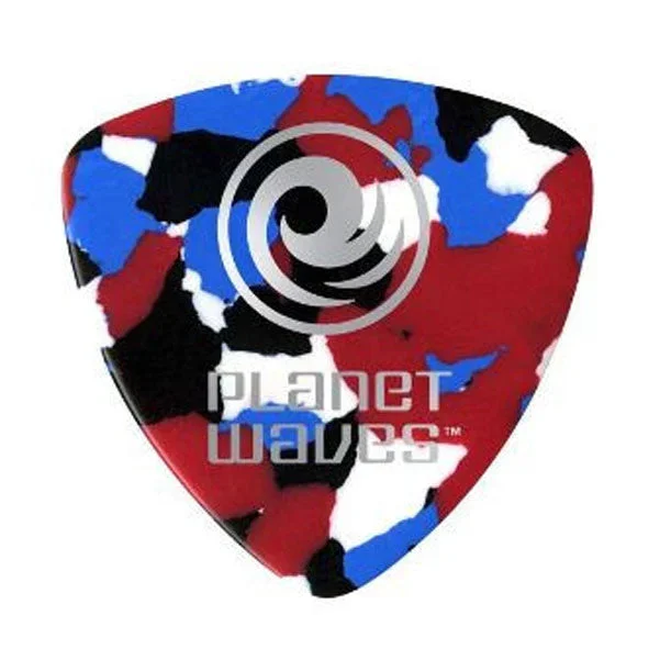 Planet Waves 2CMC2 Celluloid Wide Multi Coloured Guitar Pick, 10-Pack