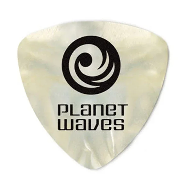 Planet Waves 2CWP4 Celluloid Wide White Pearl/Medium Guitar Pick (10)