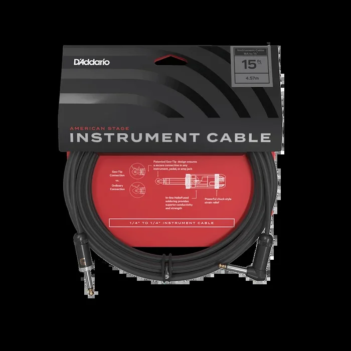 Planet Waves American Stage Instrument Cable Right Angle 15′