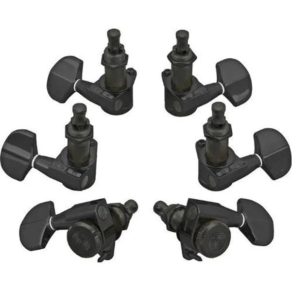 Planet Waves Auto Trim Guitar Locking Tuners 3+3 (Black)