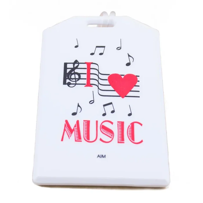 Plastic ID Tag – I Love Music
