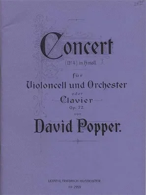 Popper, David: Concerto Op.72 No.4 in b minor (cello & piano)