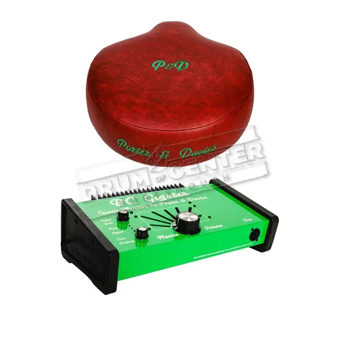 Porter & Davies Gigster Tactile Drum Monitor w/Saddle Throne Top Antique Red Vinyl
