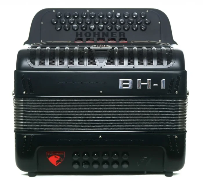 Pre-Owned Hohner Anacleto BH-1 Black Hawk 5-Switch GCF Accordion – Black