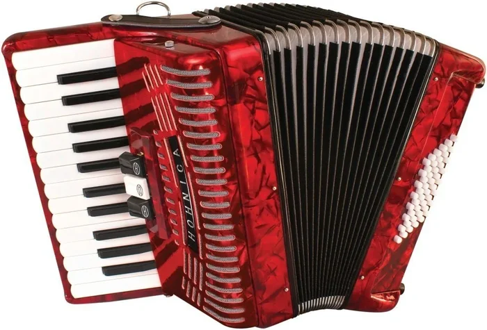 Pre-Owned Hohner Hohnica 1304 48 Bass Student Piano Accordion – Red