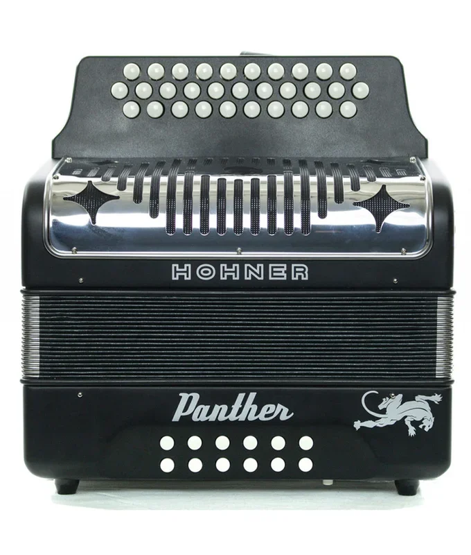 Pre-Owned Hohner Panther FBbEb Button Accordion – Black | Used