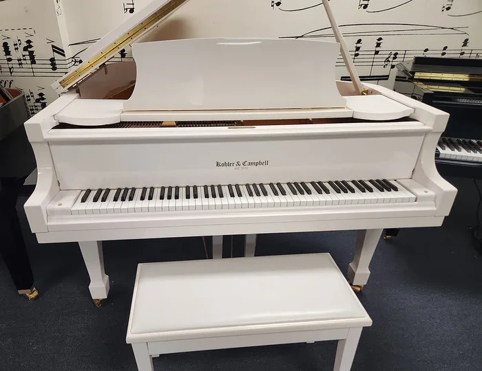 Pre-Owned Kohler & Campbell SKG600S 5’9” Polished White Grand Piano