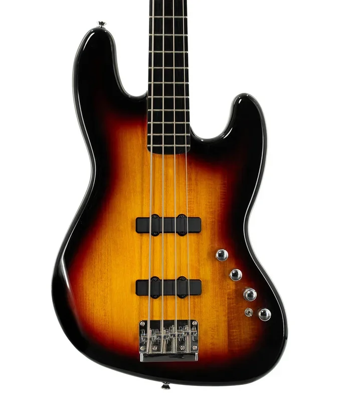 Pre-Owned Squier Deluxe Jazz Bass Active IV Electric Bass Guitar – 3-Color Sunburst | Used