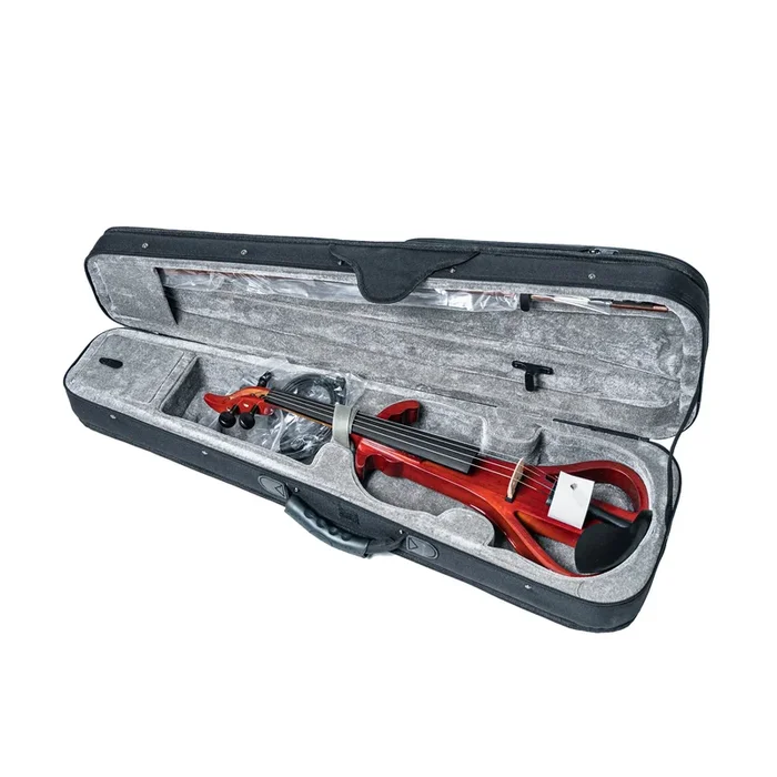 Prelude Duet Electric Violin With Case & Accessories – Red