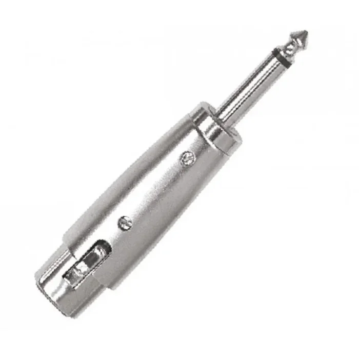 Proel AT290 3 Pole XLR Female Socket to 6.3mm Mono Jack Male Plug Metal Adapter