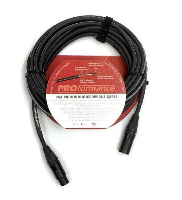 Proformance 50′ USA Premium Microphone Cable