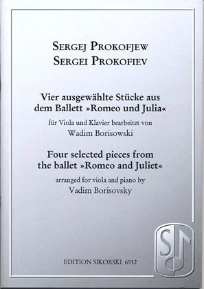 Prokofiev, Sergei (Borisovsky): Four Pieces from Romeo & Juliet (viola & piano)