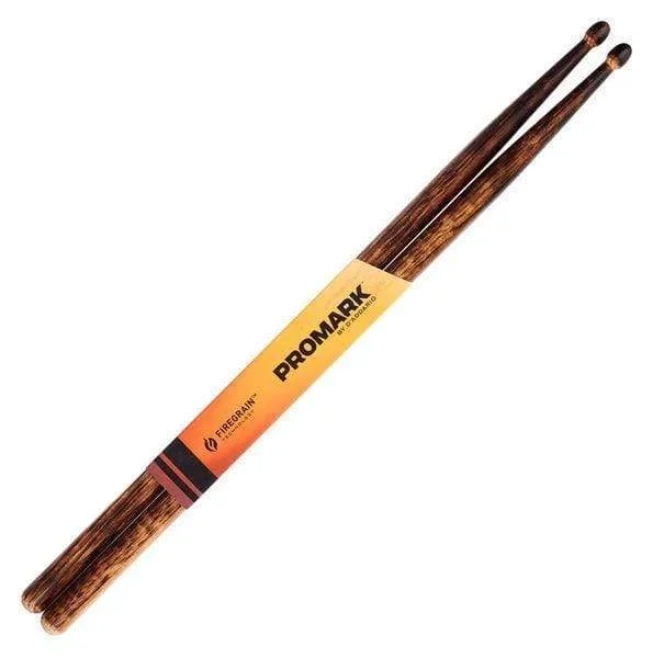 ProMark Classic 2B Drumsticks – FireGrain For Playing Harder, Longer – Lacquer Finish, Oval Wood Tip, Hickory Wood