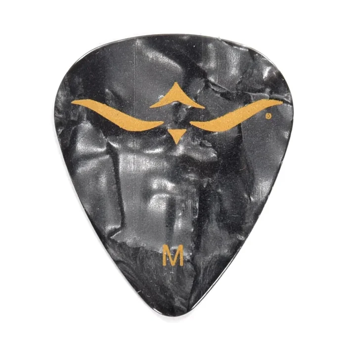 PRS Celluloid Picks Black Pearloid – Medium 4 Pack (48) Bundle